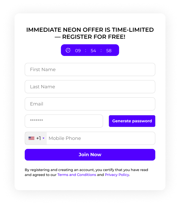 Immediate Neon Contact